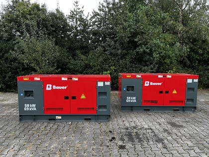 BAUER 69 KVA aggregaat